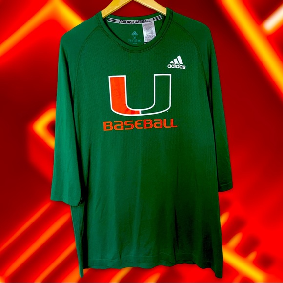 NWT Official Miami Hurricanes Adidas Baseball Jersey Shirt - Picture 2 of 8